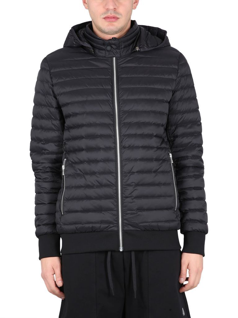 Air Down Bomber Jacket With Hood