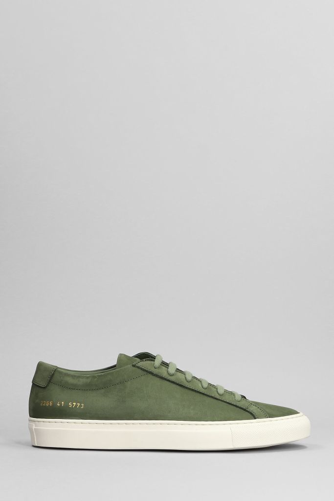 Achilles Sneakers In Green Nubuck