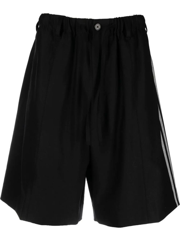 Black Wool Blend Bermuda Shorts