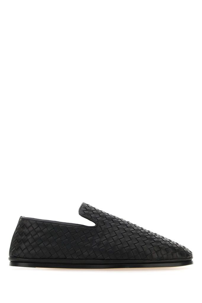 Black Nappa Leather Slip Ons