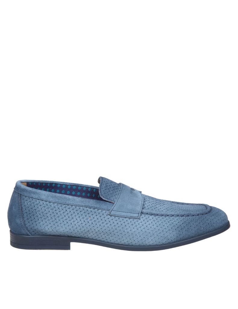 Loafers In Jeans Color Suede