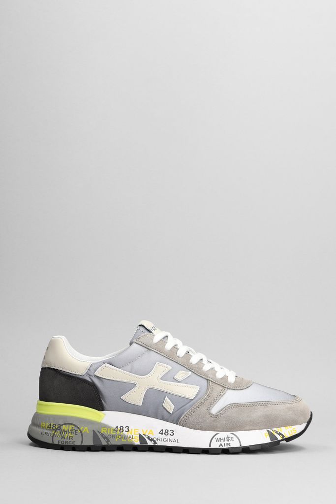 Mick Sneakers In Grey Suede And Fabric