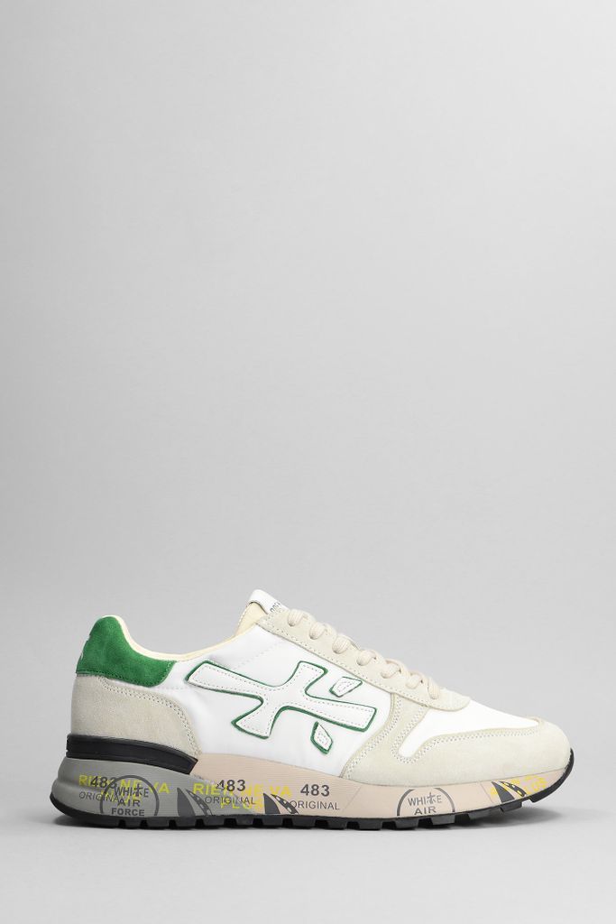 Mick Sneakers In White Suede And Fabric