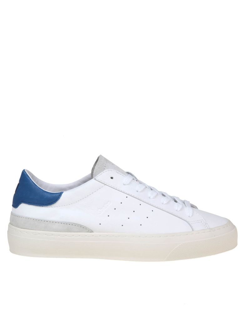 Sonica Sneakers In White/blue Color Leather