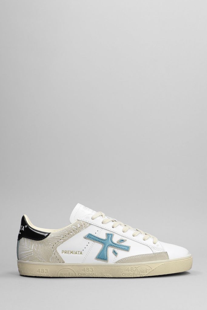 Steven Sneakers In White Leather
