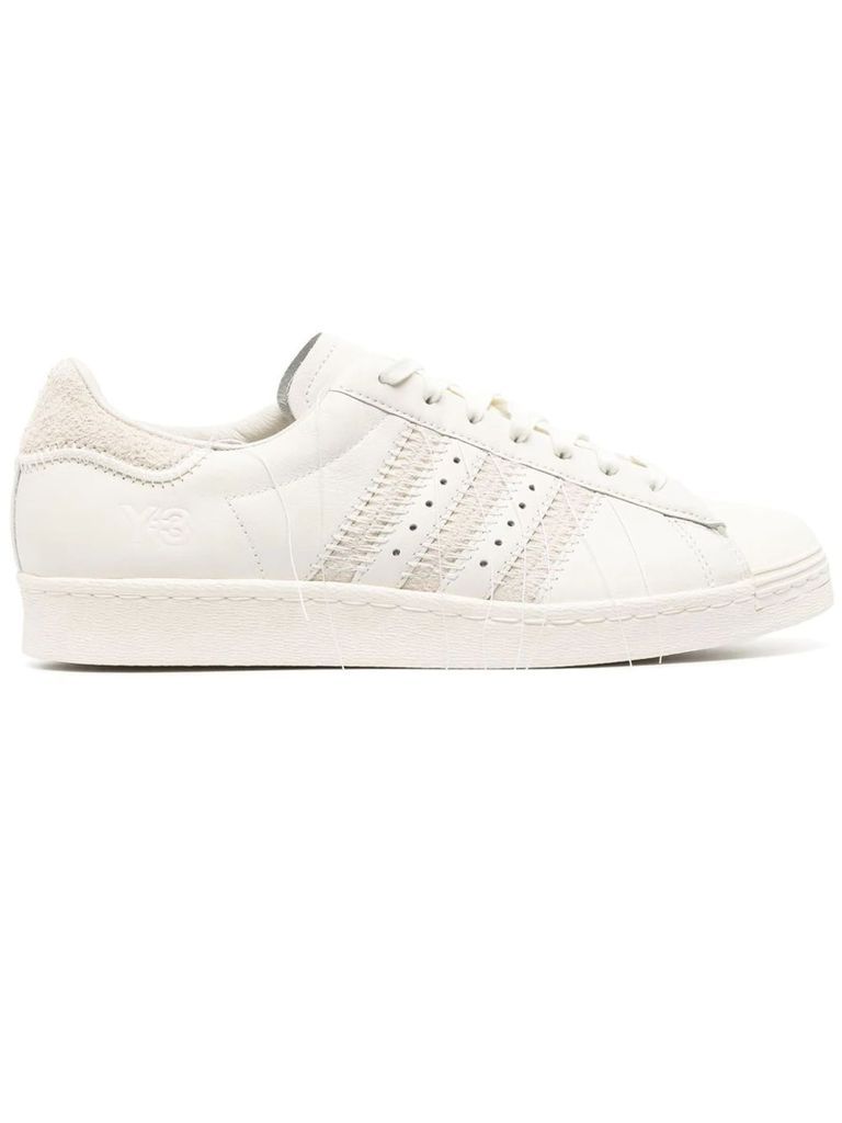 White Calf Leather Superstar Sneakers
