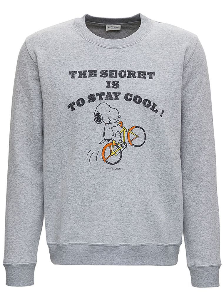 Snoopy Grey Cotton Sweatshirt