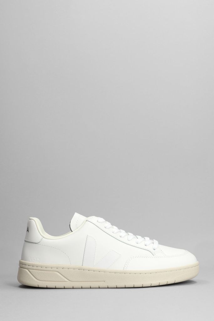 V-12 Sneakers In White Leather