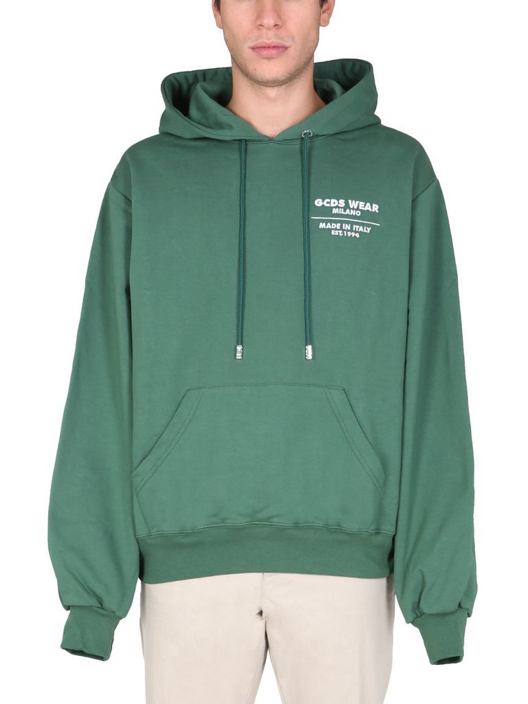 Sweatshirt With Embroidered College