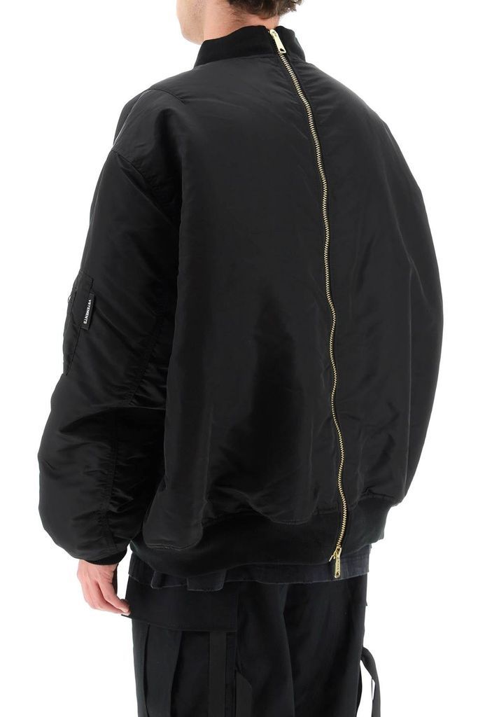 Reversible Bomber Jacket With Double Zipper