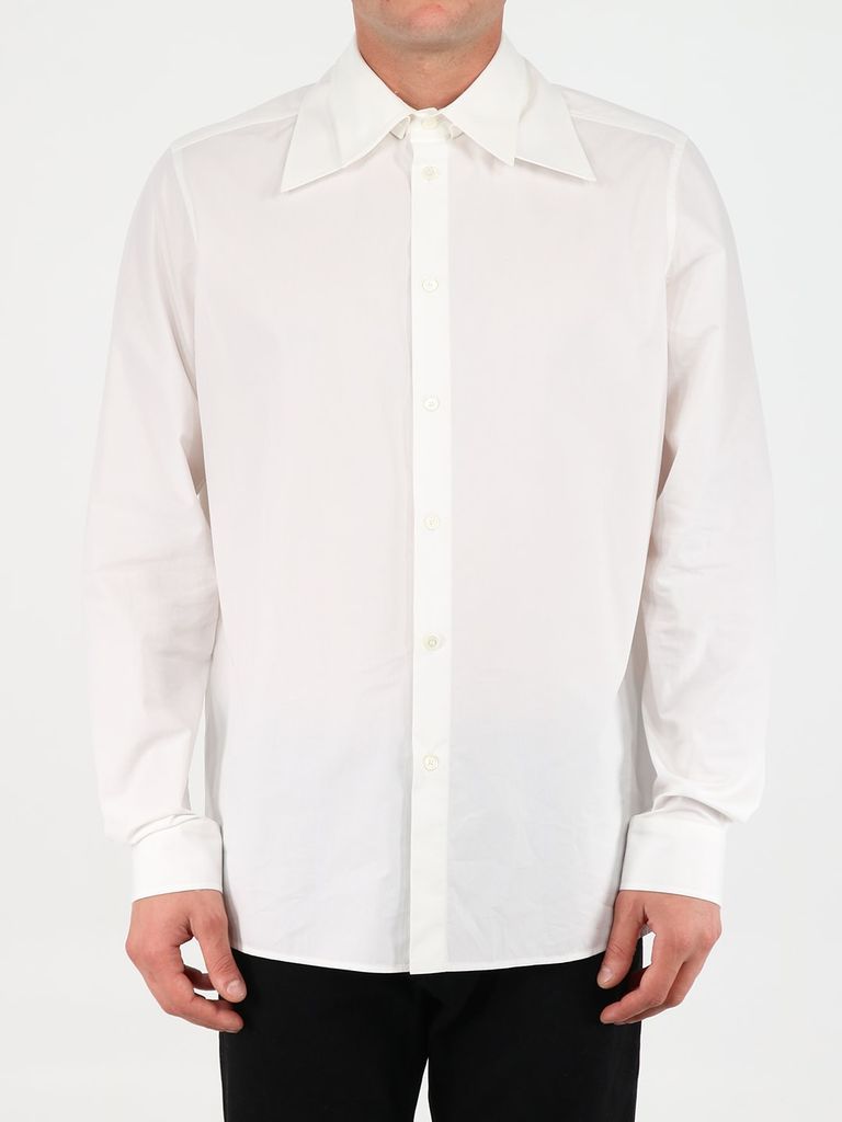 White Shirt With Double Collar