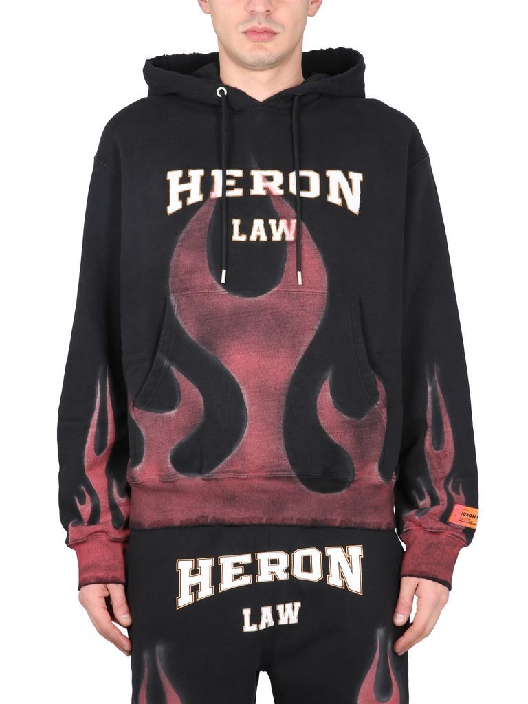 Sweatshirt With Flames Print