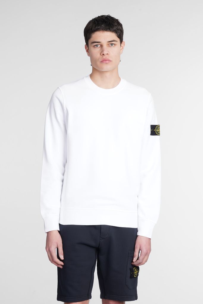 Sweatshirt In White Cotton