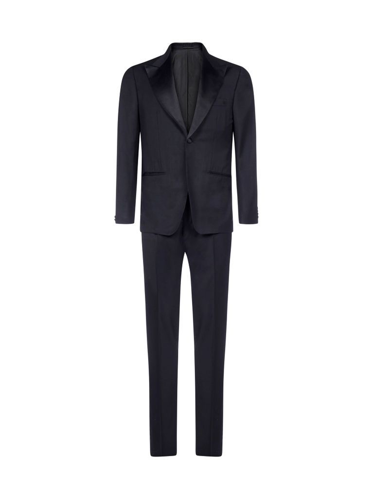 2-Pieces Tailored Wool Tuxedo Suit