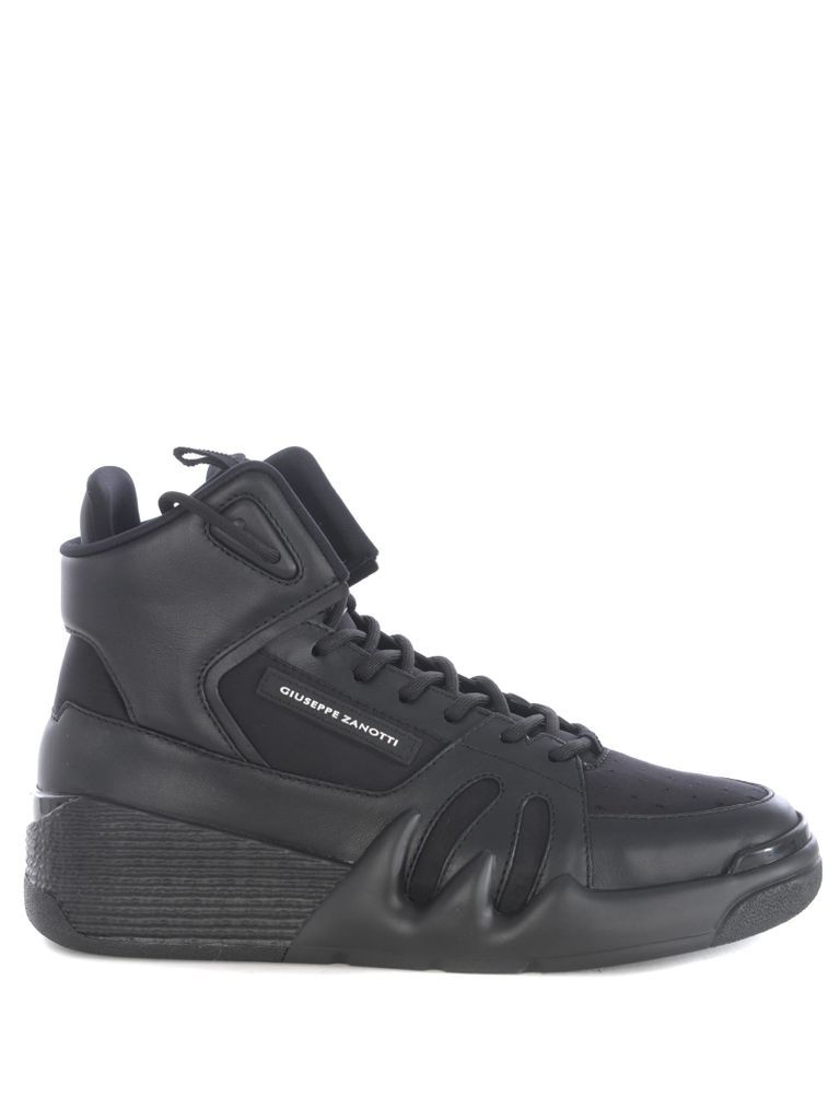 Jupiter Hi-Top Sneakers In Leather And Nylon