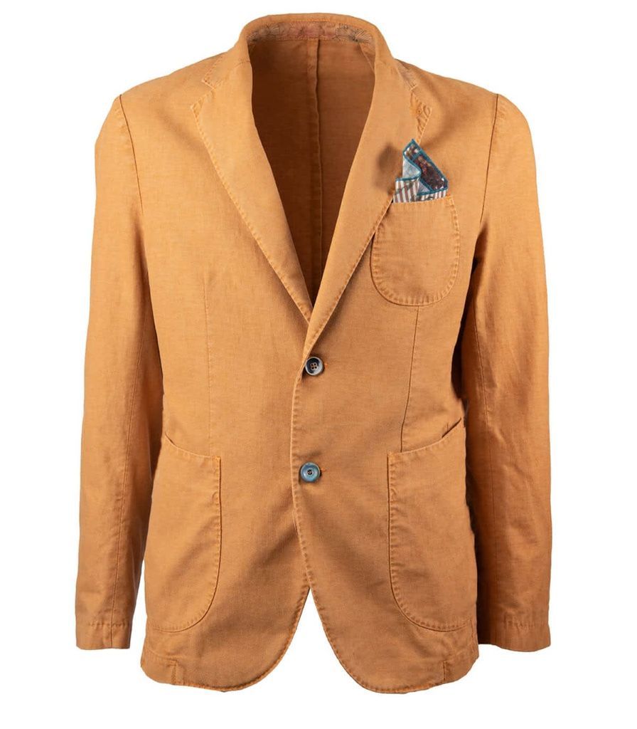 Domi Orange Single-Breasted Jacket