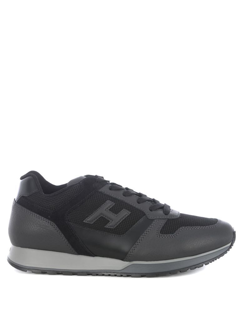 H321 Mens Sneakers In Leather And Nylon