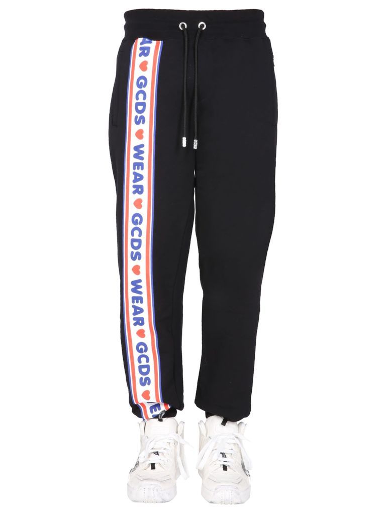 Jogging Pants With Cute Tape Logo Band
