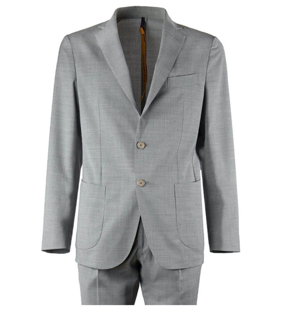 Il Viaggiatore Grey Single-Breasted Suit Jacket