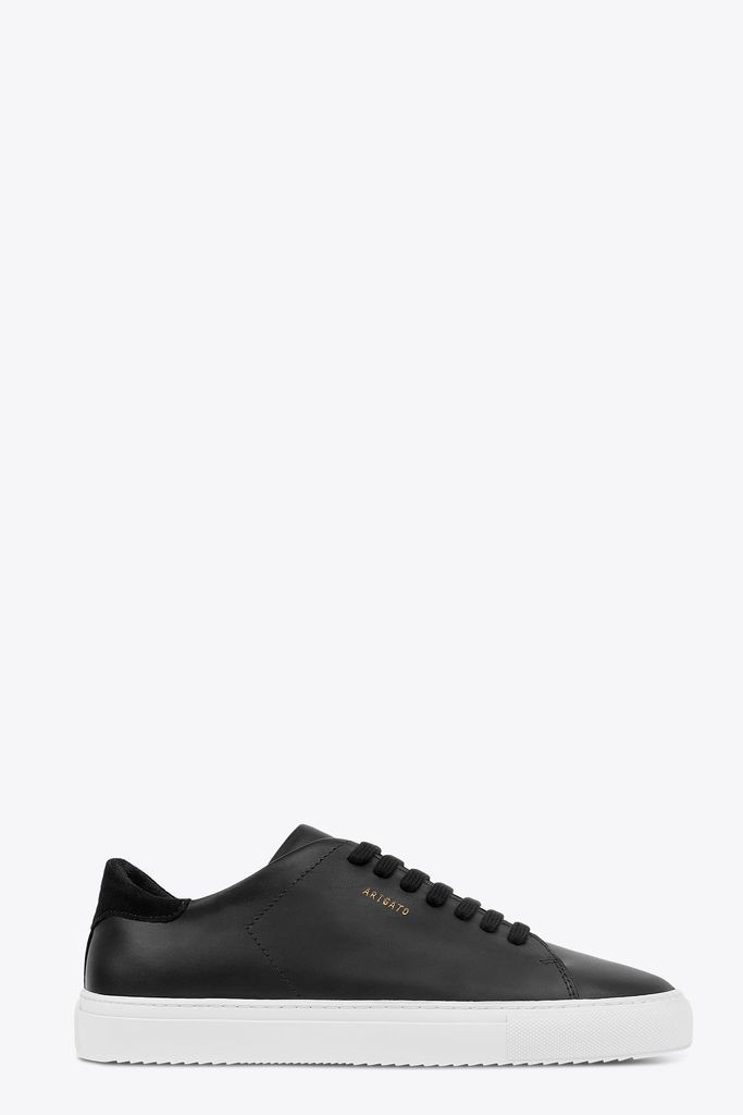 Clean 90 Black Leather Low Top Lace-Up Sneaker - Clean 90