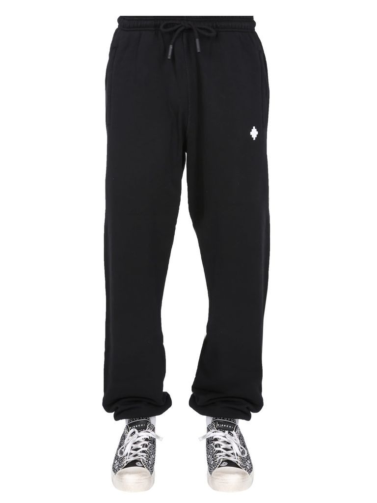 Jogging Pants With Cross Embroidered Logo