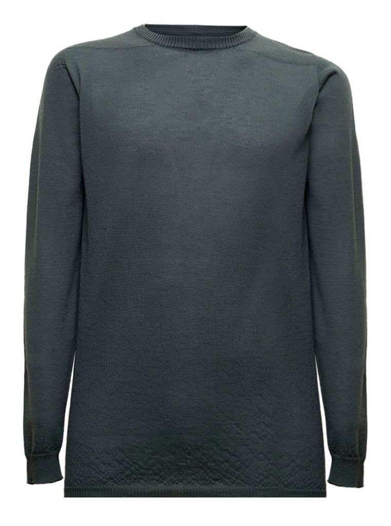 Mens Green Cashmere Long-Sleeved Sweater