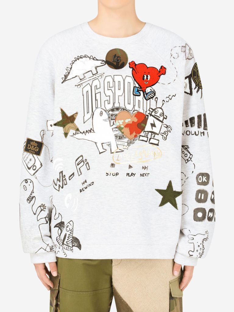Printed Sweatshirt With Patch