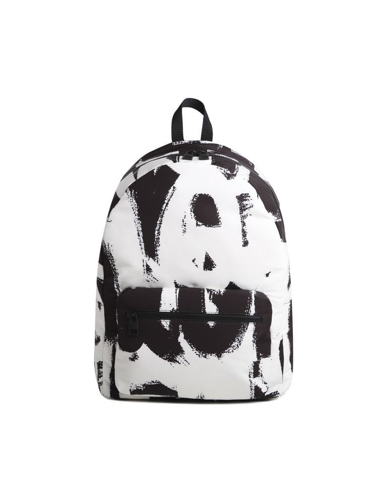 Metropolitan Backpack In Technical Fabric With All-Over Alexander Mcqueen Graffiti Print