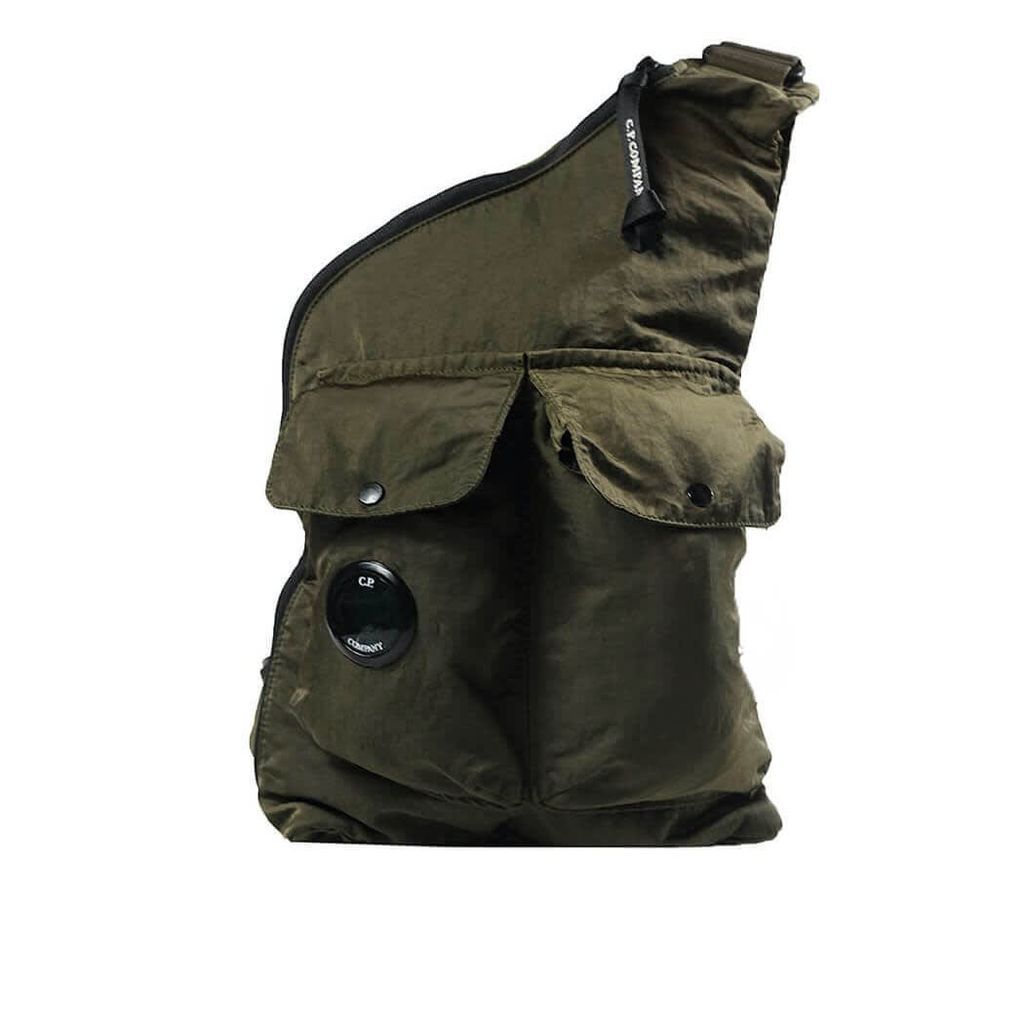Nylon B Military Green One-Shoulder Backpack