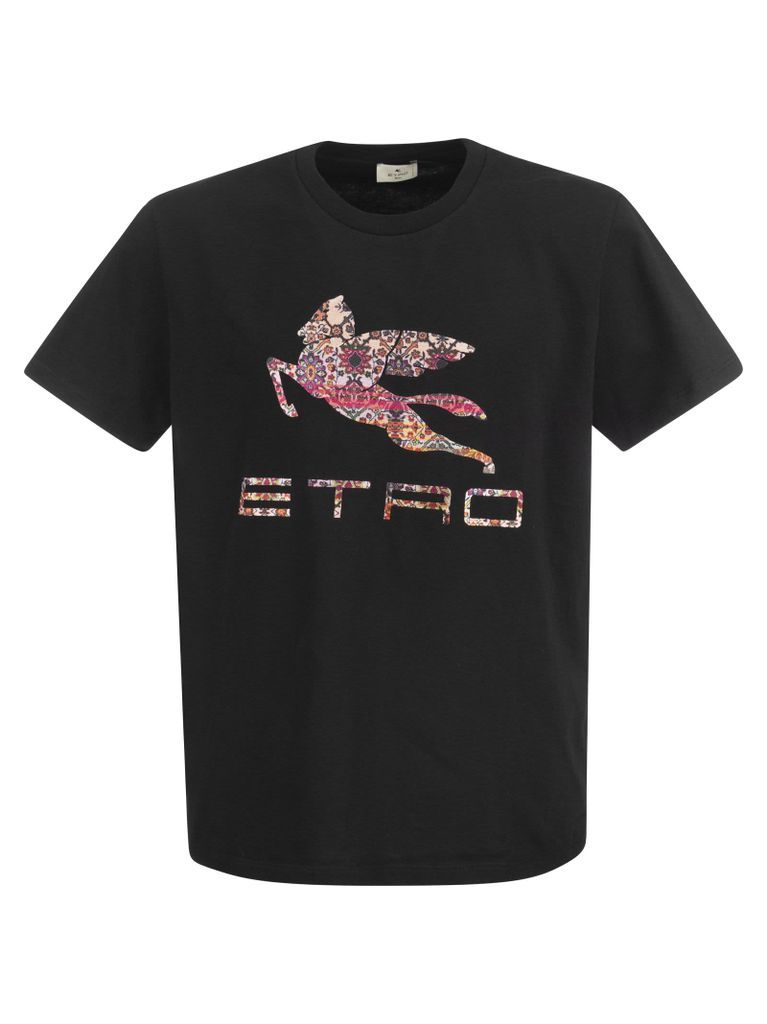 T-Shirt With Logo And Pegasus