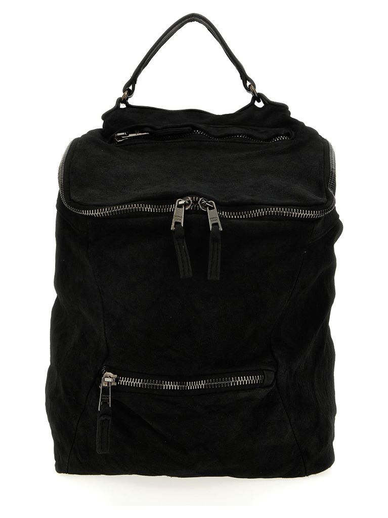 Leather Suede Backpack