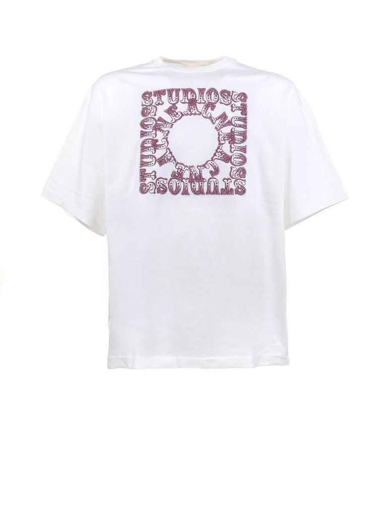 T-Shirt In Cotton With Contrast Detail