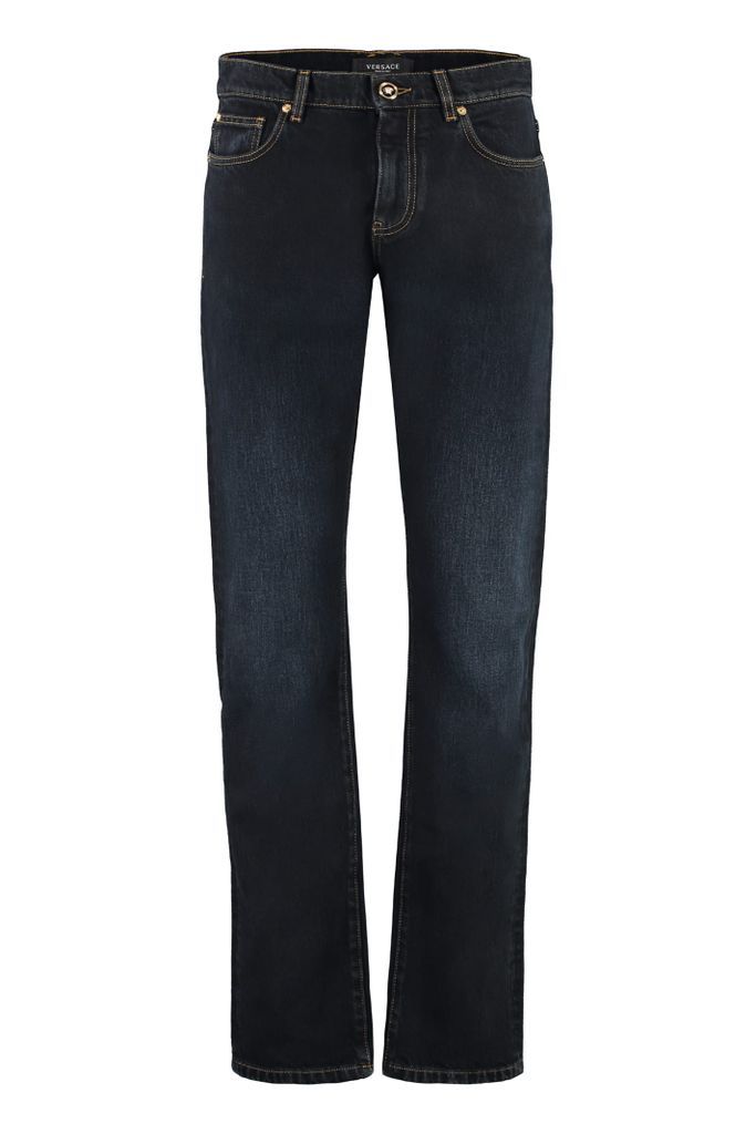 5-Pocket Straight-Leg Jeans