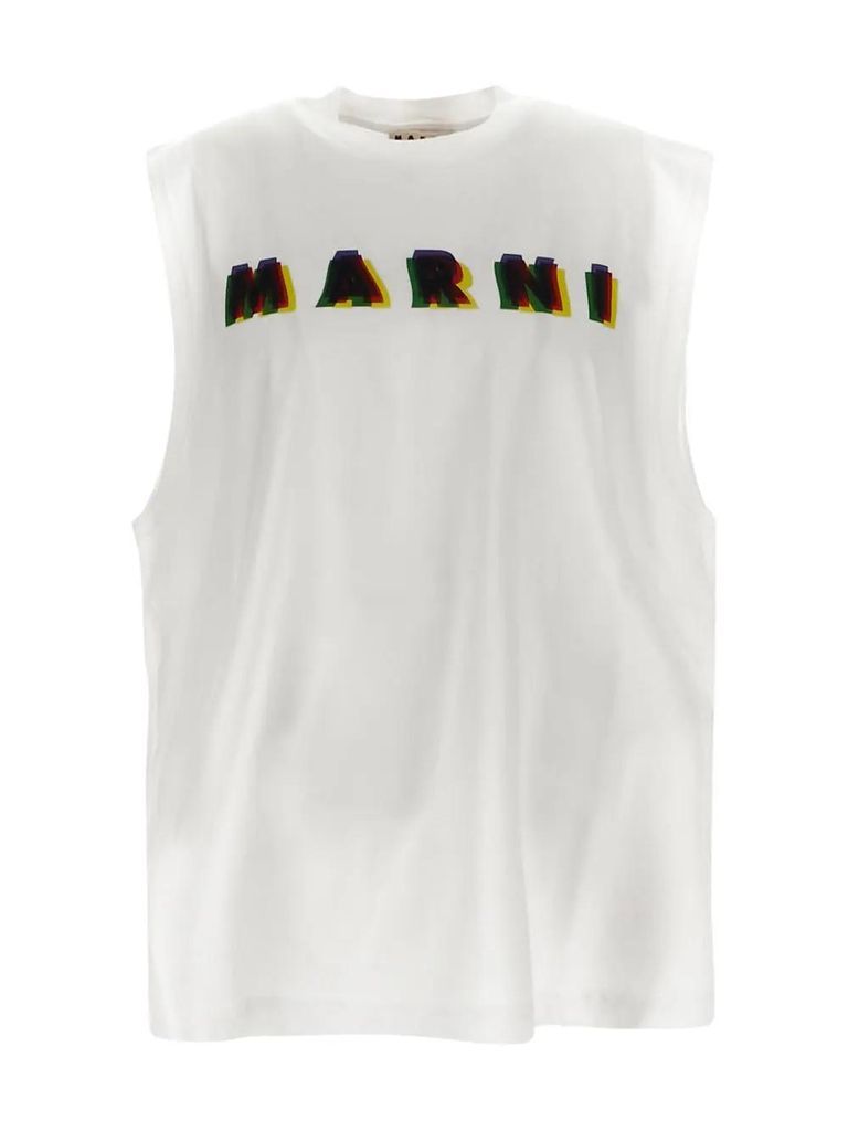 3D Logo Print Tank Top