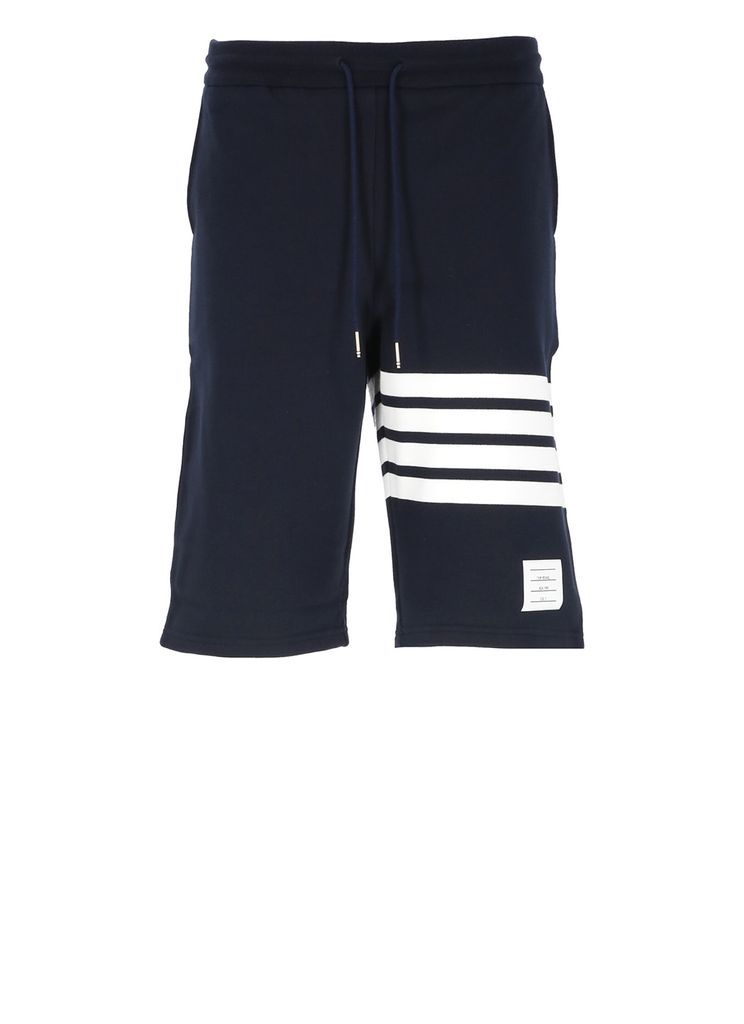 4-Bar Cotton Bermuda Shorts