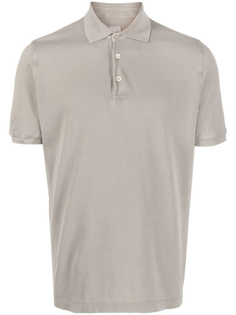 Almond Beige Cotton Polo Shirt