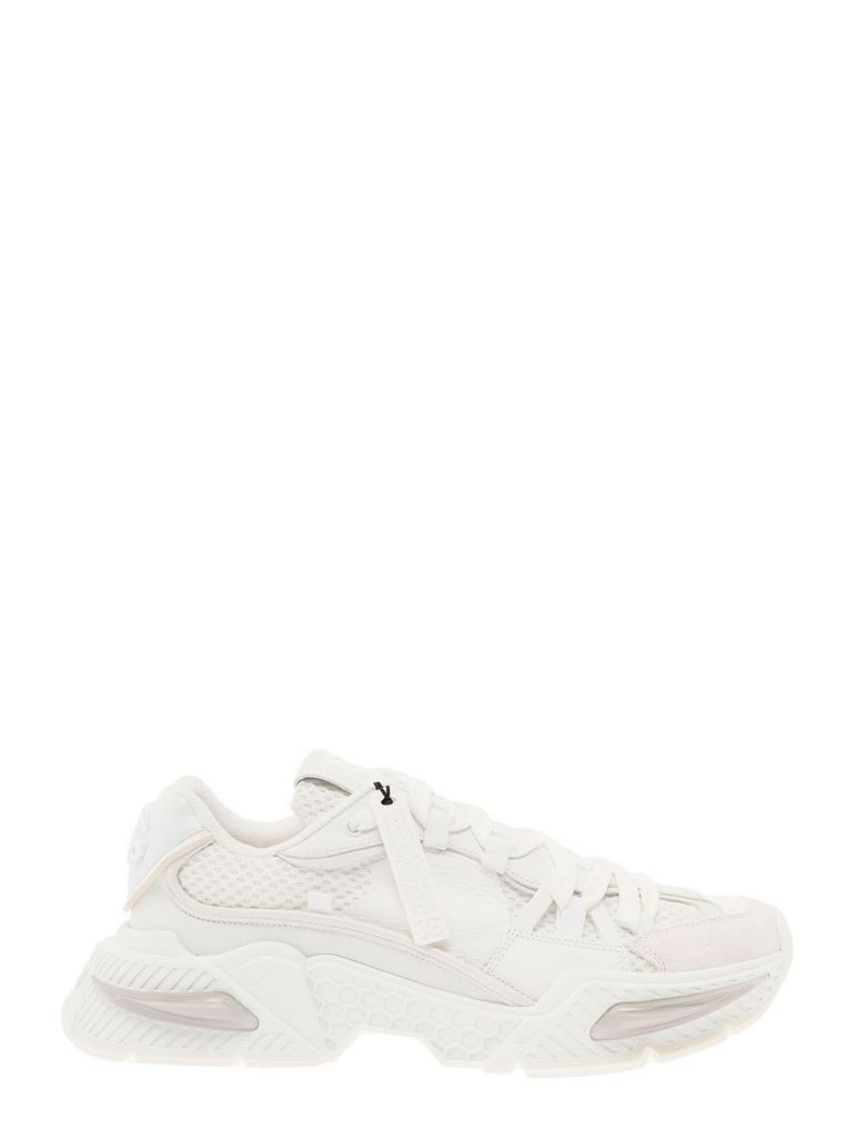 Auirmaster White Sneakers In Nylon,leather And Suede Dolce & Gabbana Man