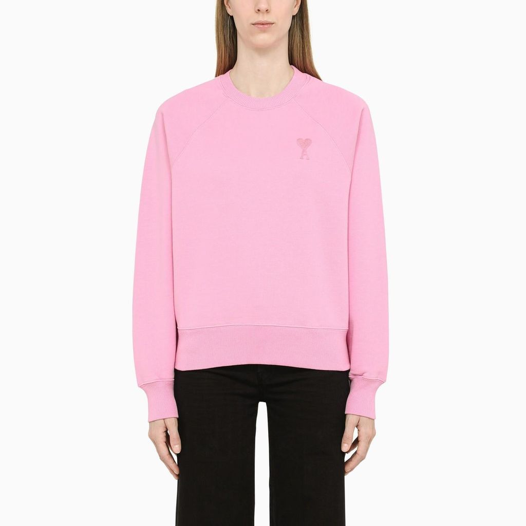 Ami De Coeur Pink Crew-Neck Sweatshirt