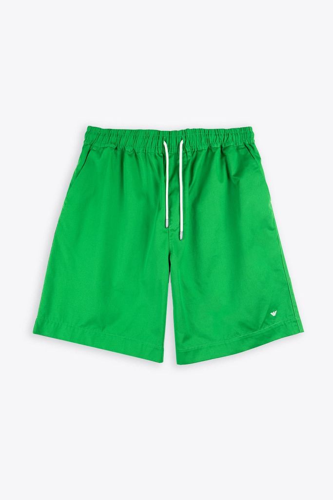 Bermuda Emerald Green Cotton Shorts