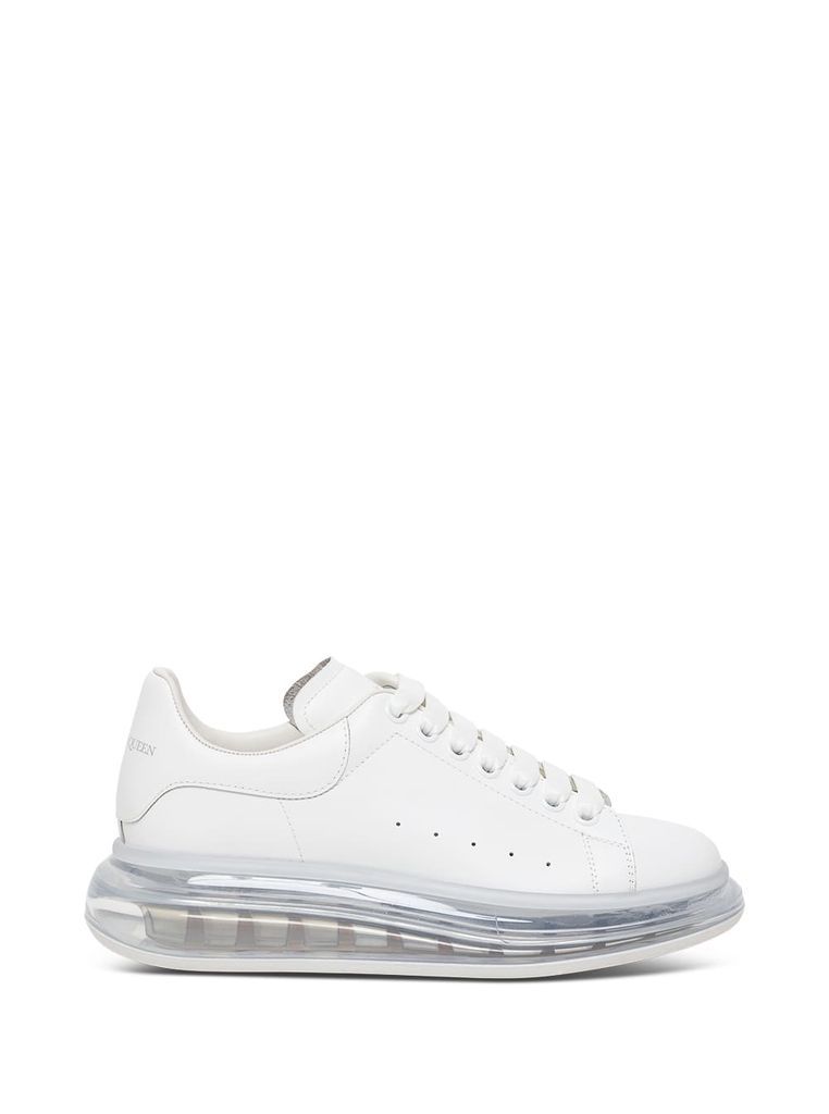 Big Sole White Leather Sneakers