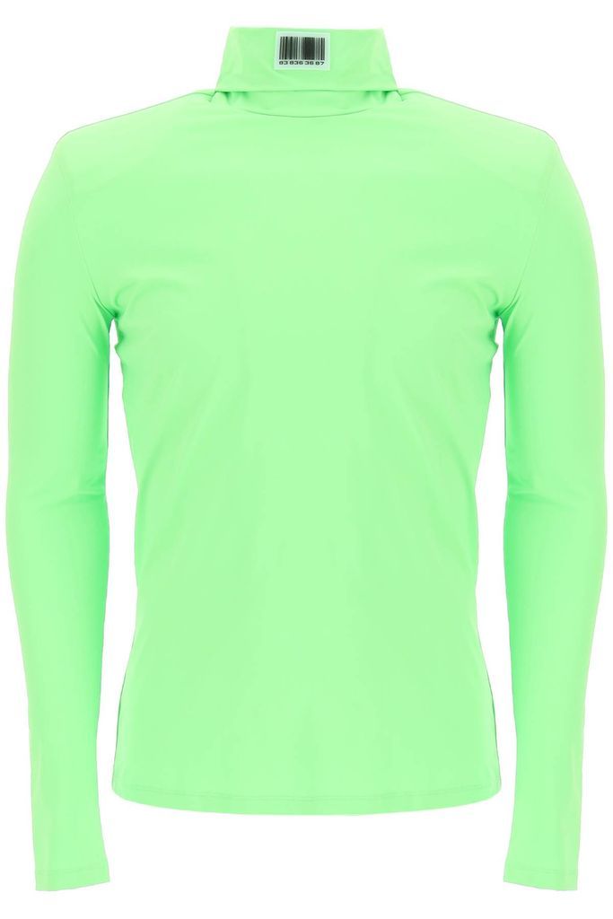 Barcode Long Sleeve Turtleneck Lycra T-Shirt