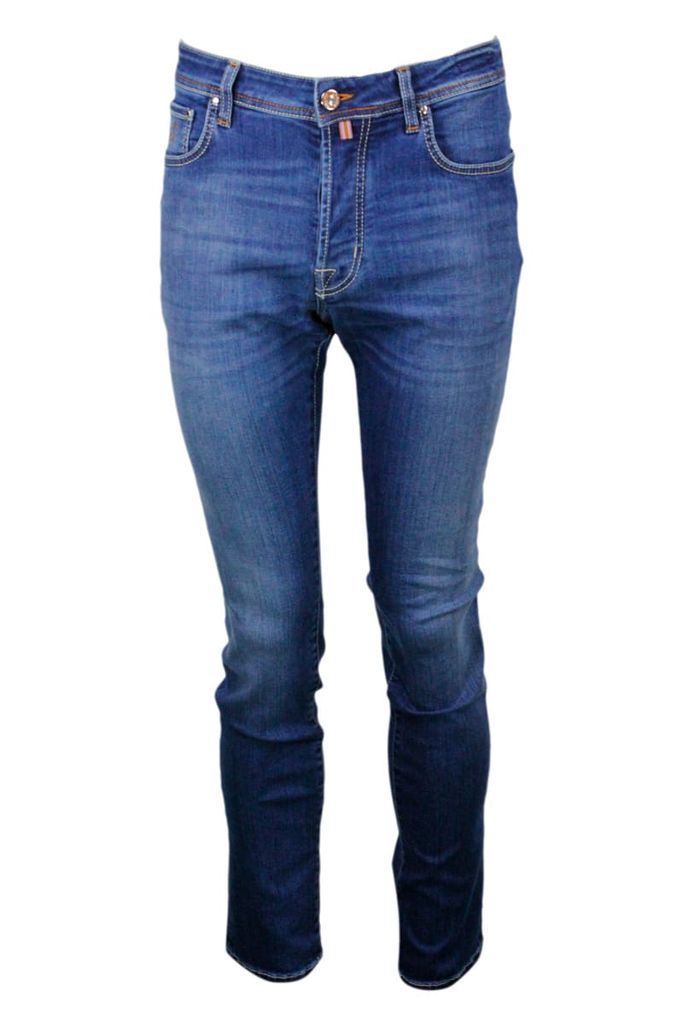 Bard J688 Jeans In Luxury Edition 5-Pocket Stretch Denim With Closure Buttons And Branded Label