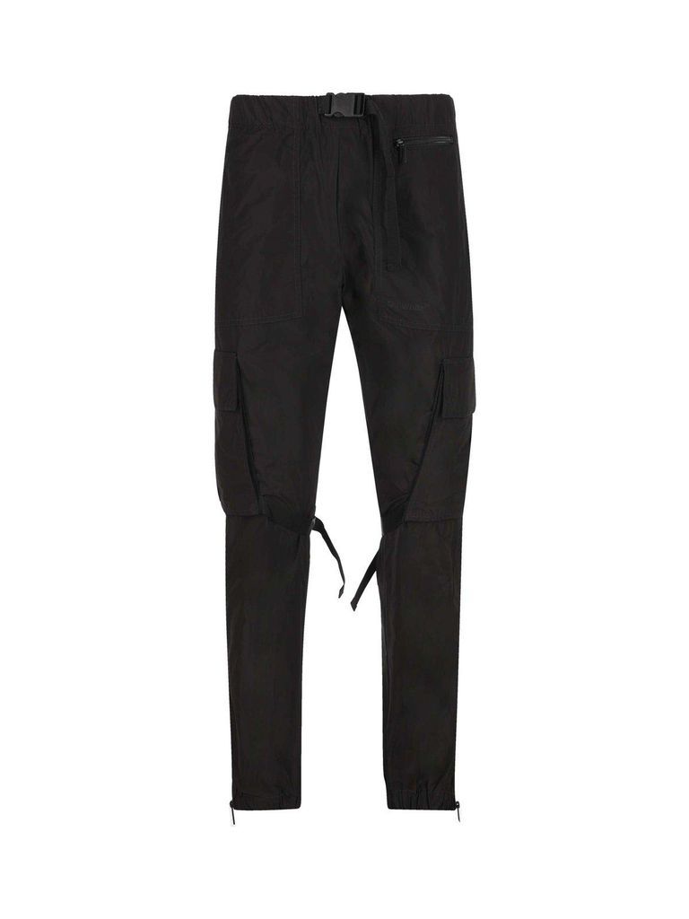 Belted Waist Straight Leg Trousers
