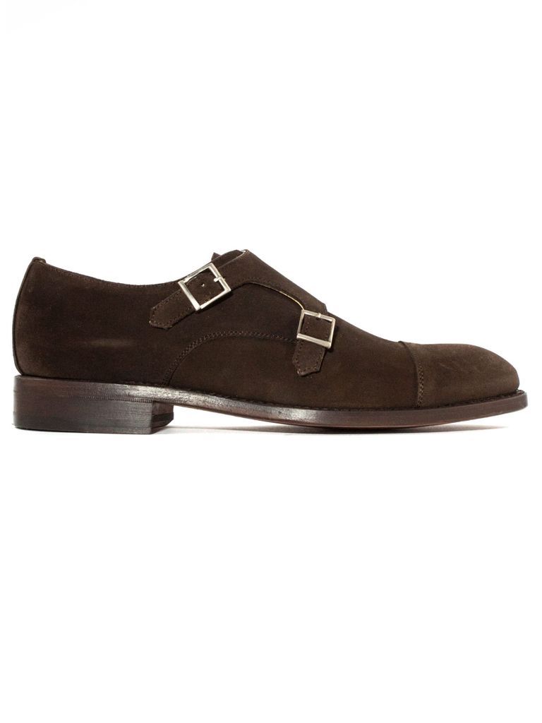 Berwick 1707 Brown Suede Monk Shoes