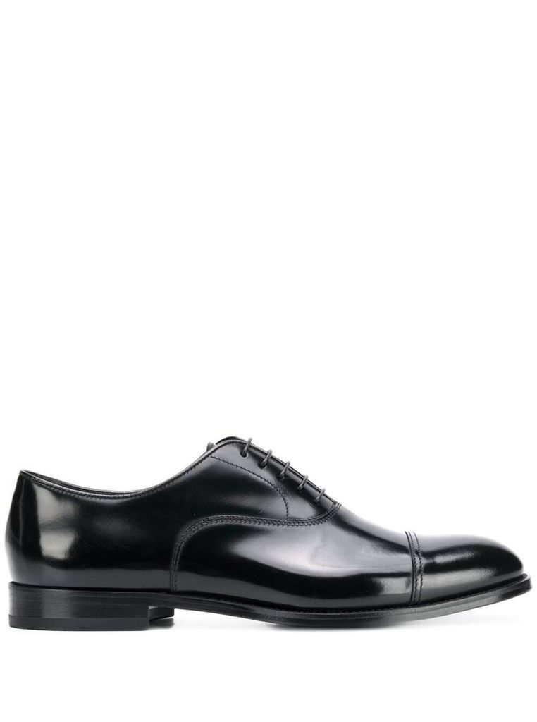 Black Classic Oxford Shoes In Calf Leather Man