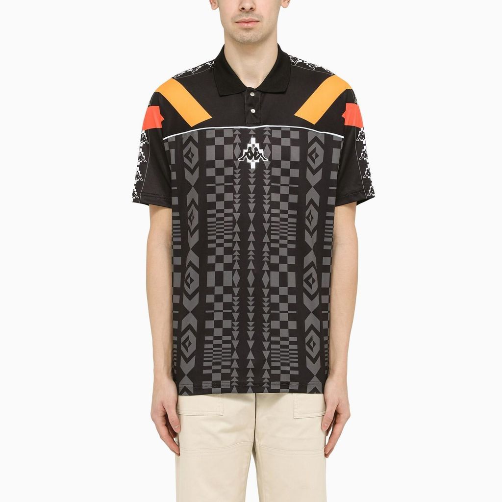 Black/multicolour Polo Shirt With Logo