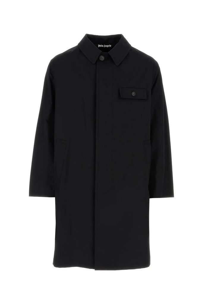 Black Cotton Overcoat