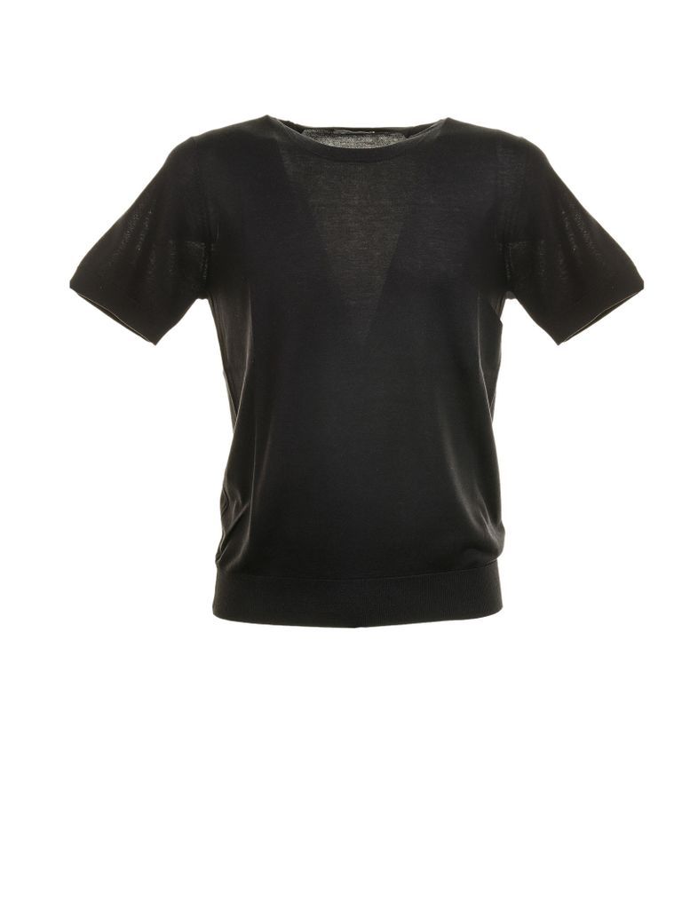 Black T-Shirt In Extrafine Cotton