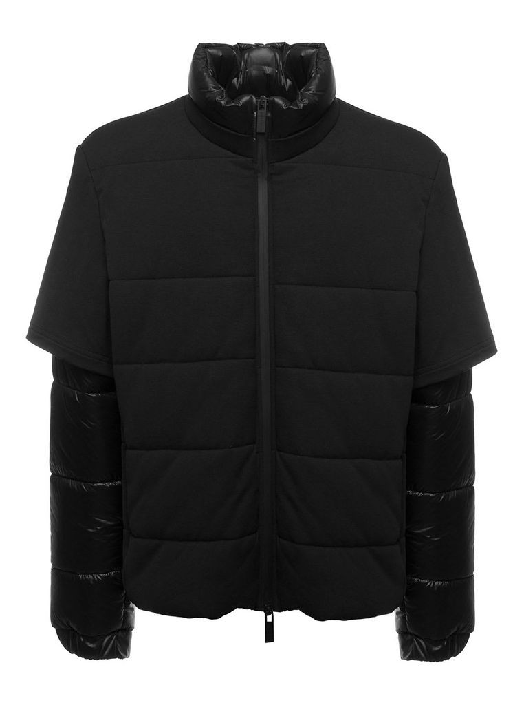 Black Source Double-Layer Puffer Jacket Man 44 Label Group