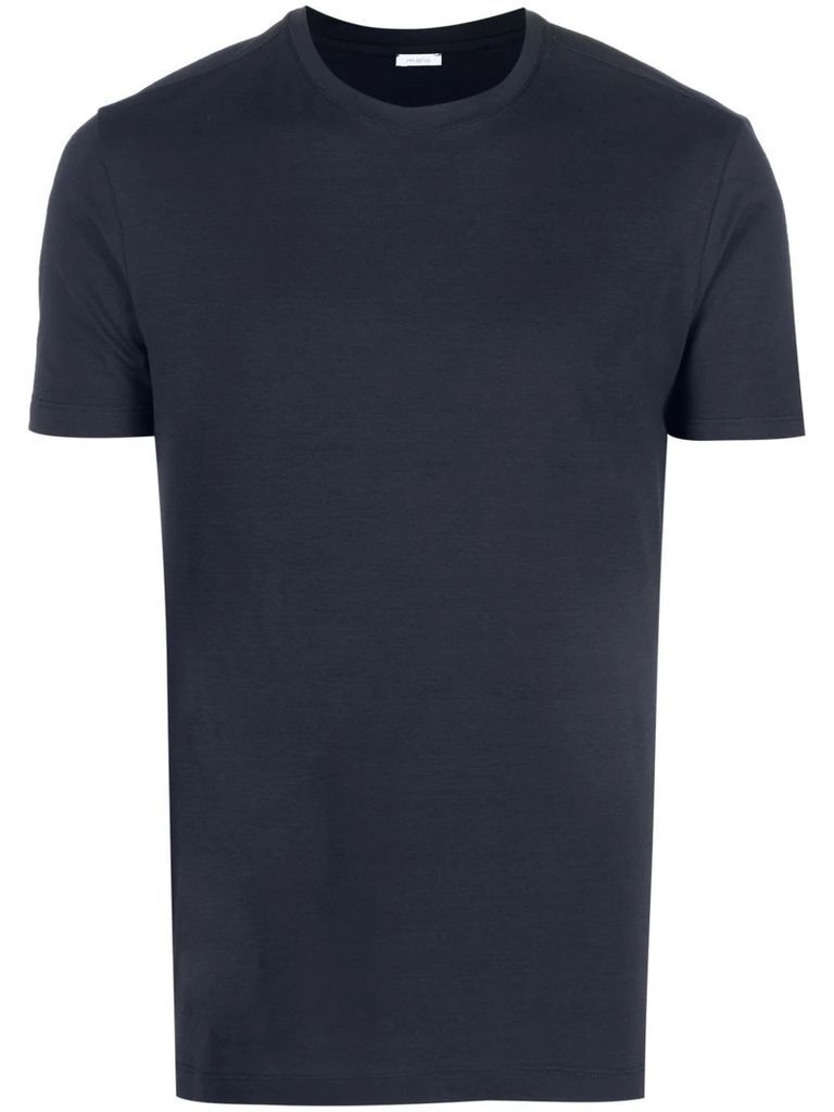 Blue Stretch-Cotton T-Shirt